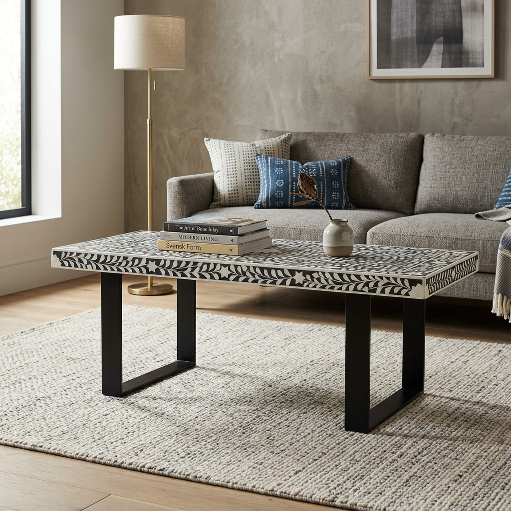Monochrome Inlay Coffee Table