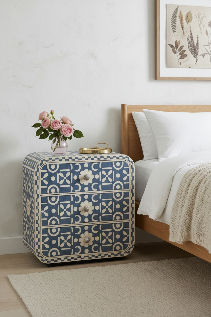 Indigo Bedside Table