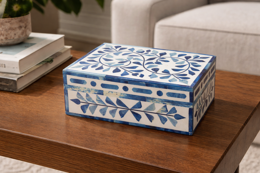 Jaipur Blue Bone Inlay Box