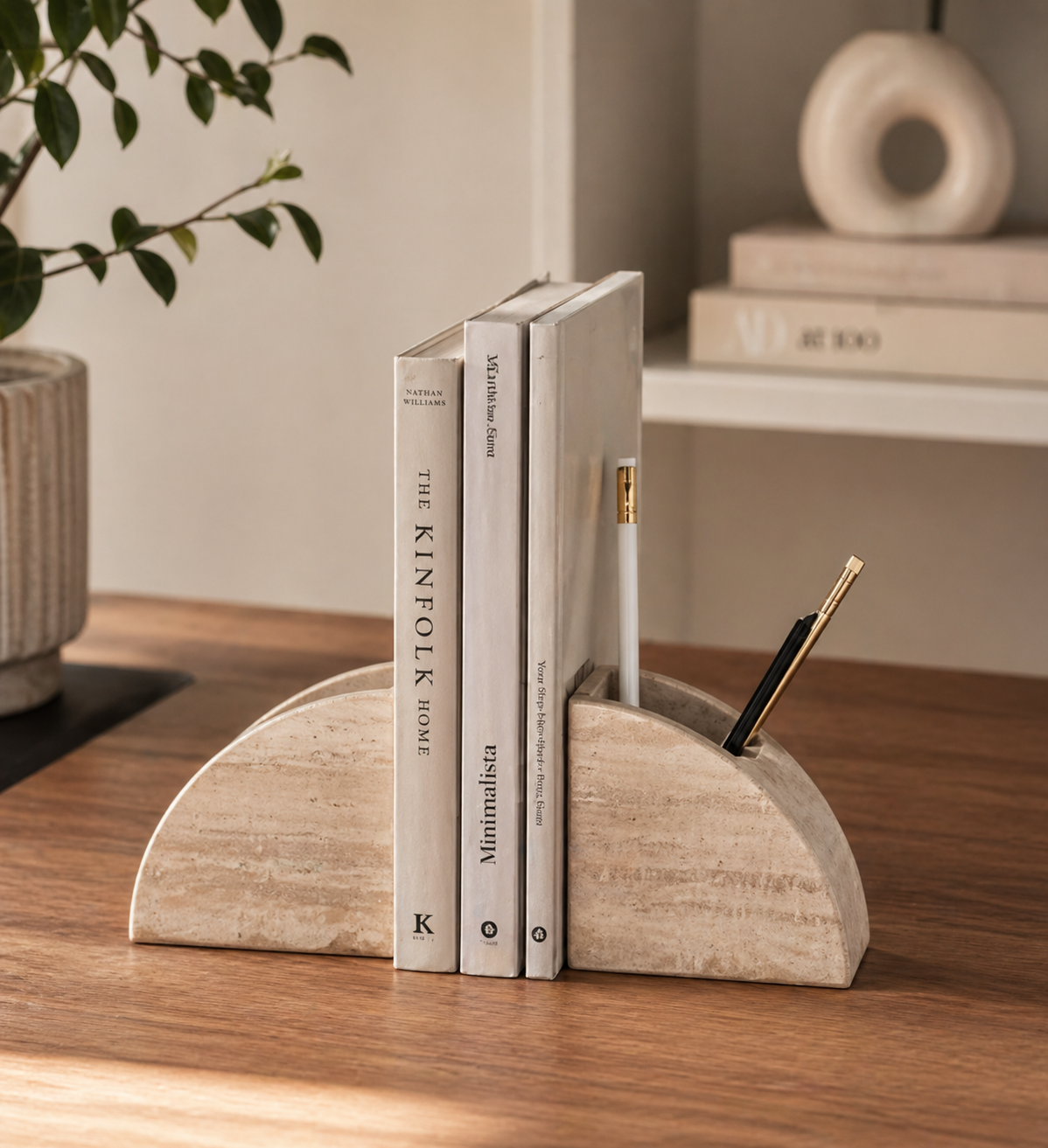 ArcStone Bookends with Pencil Holder