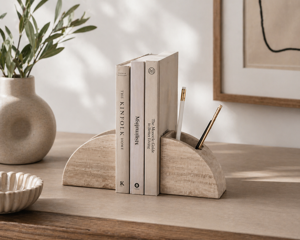 ArcStone Bookends with Pencil Holder