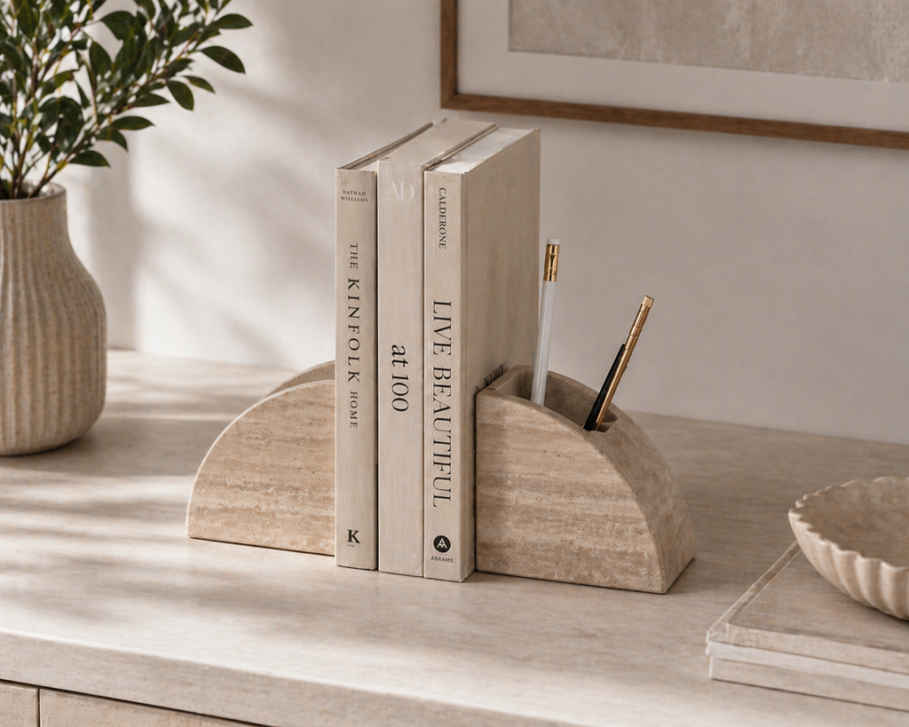 ArcStone Bookends with Pencil Holder