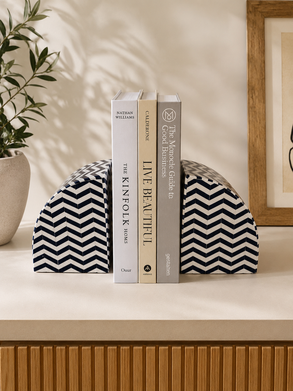 Chevron Bookends (Set of 2)