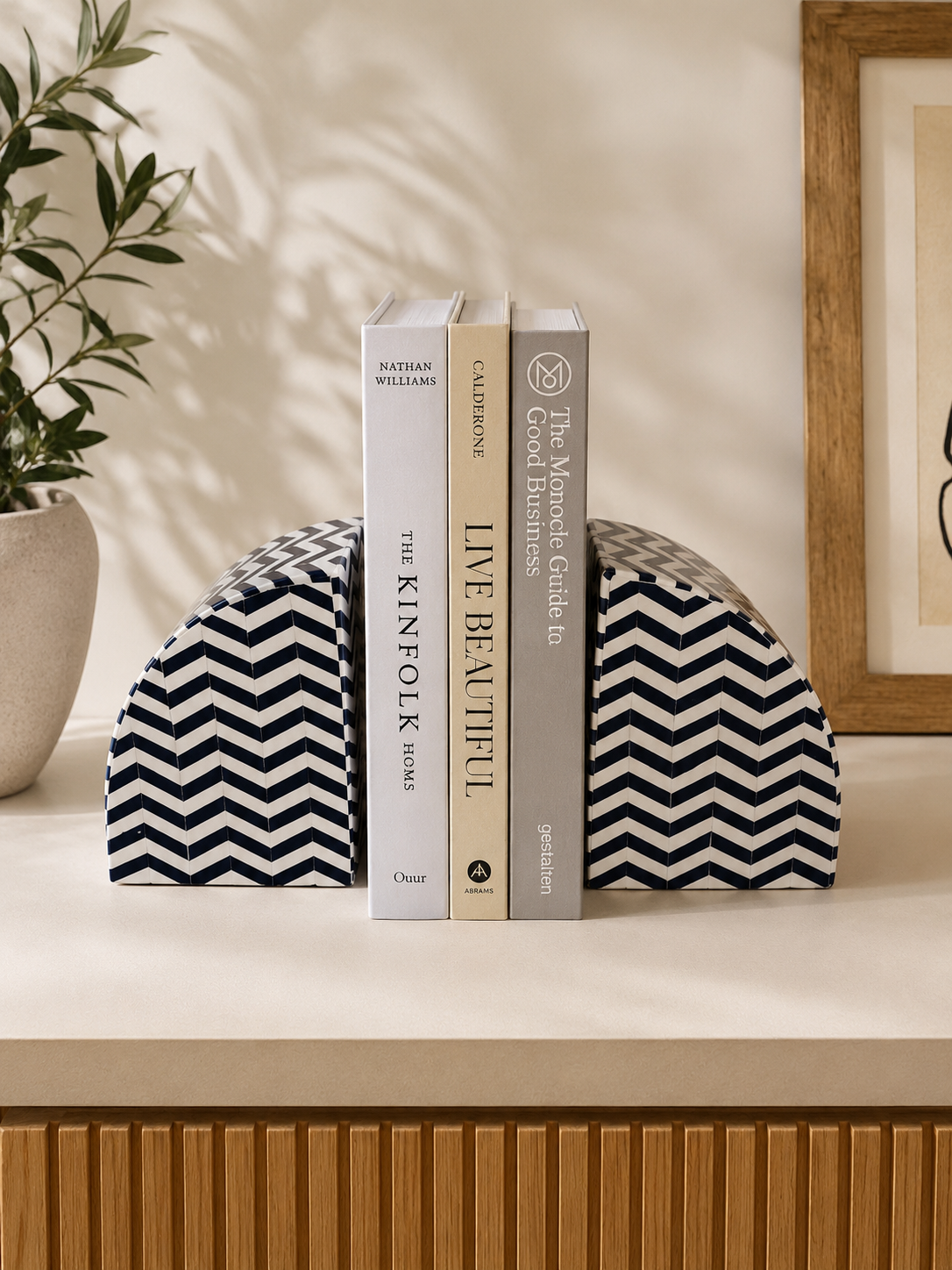 Chevron Bookends (Set of 2)