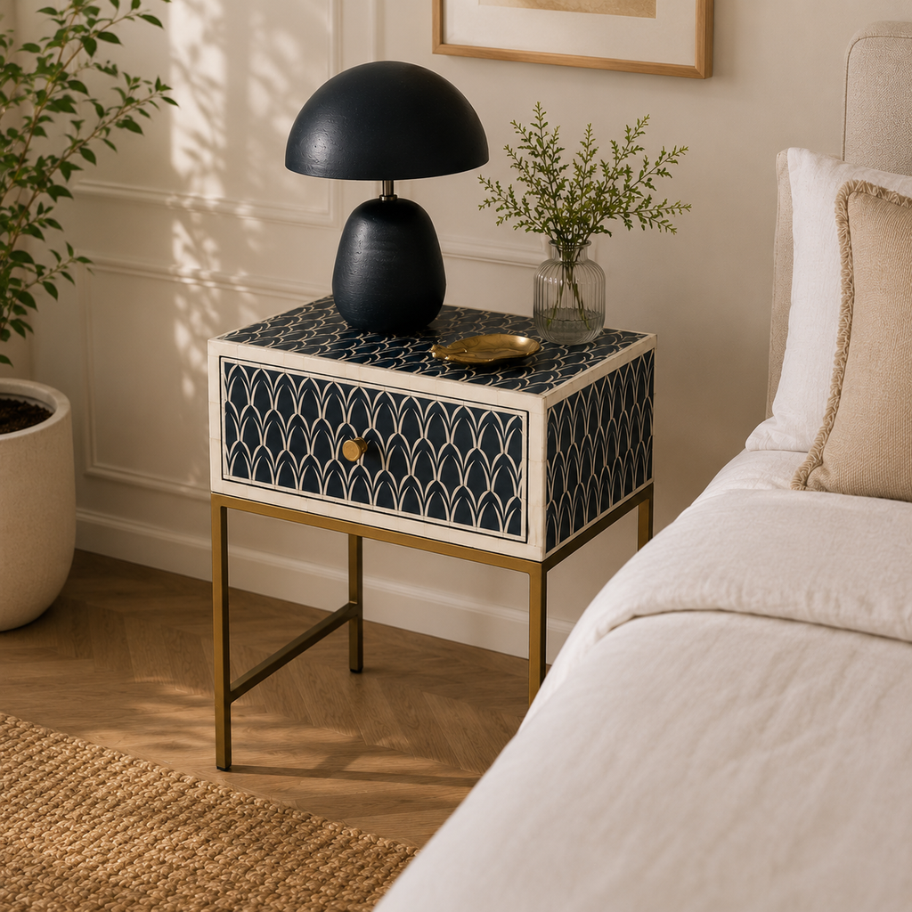 Noir Crest Side Table