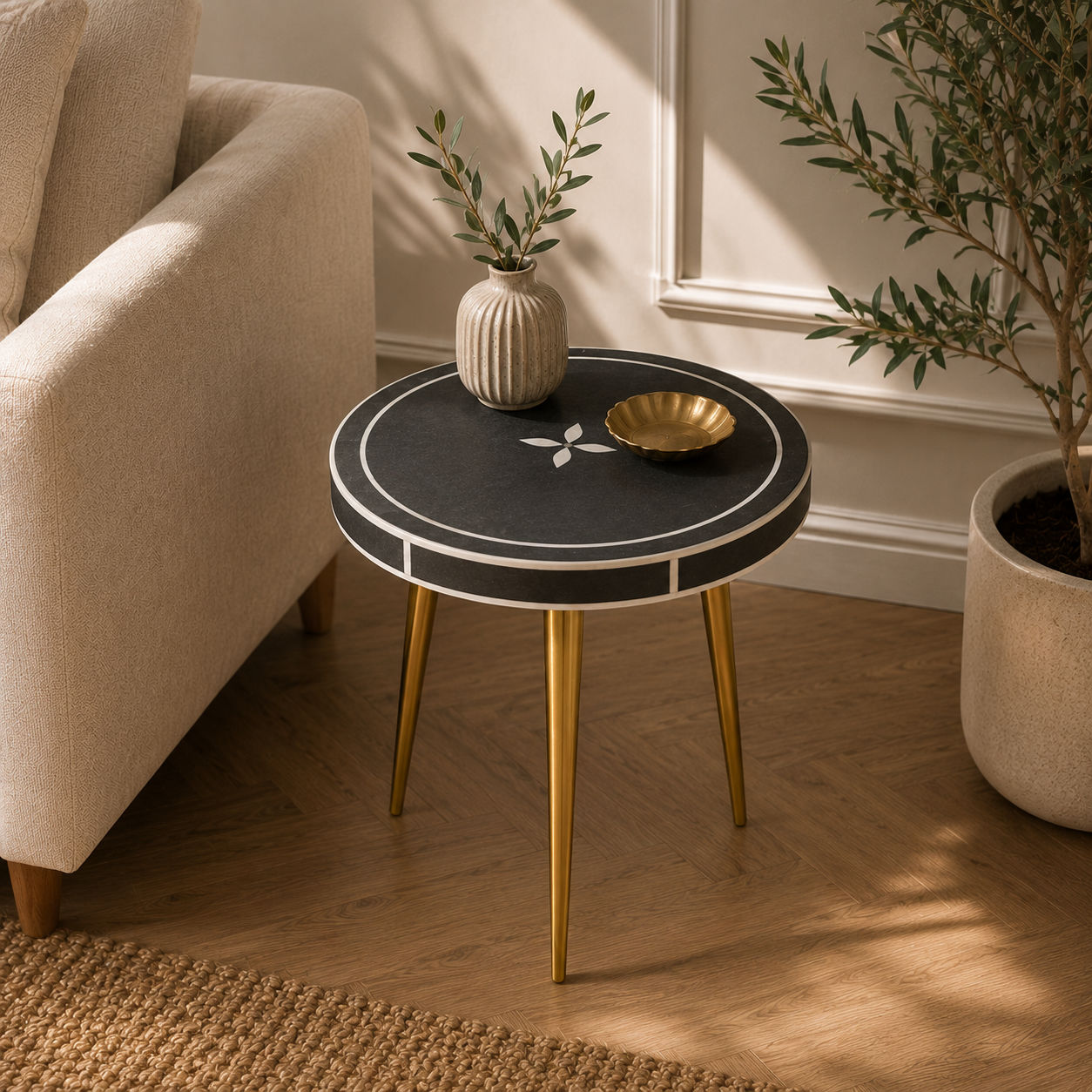Halo Inlay Side Table