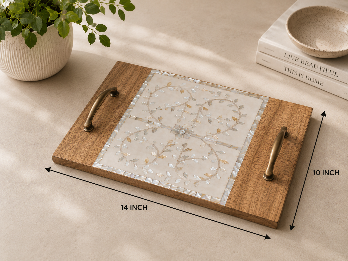 Ivory Vine Mother-of-Pearl Tray