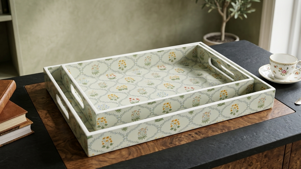Meadow Bloom Tray Set (Set of 2)