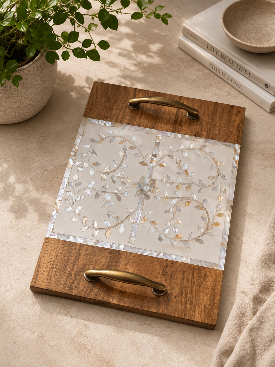 Ivory Vine Mother-of-Pearl Tray