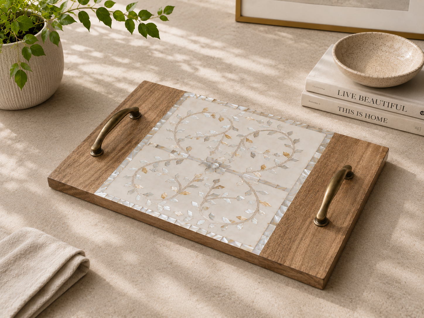 Ivory Vine Mother-of-Pearl Tray