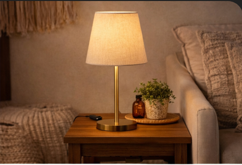 Solara Brass Table Lamp