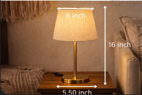 Solara Brass Table Lamp