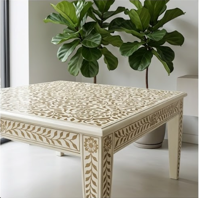 Heritage Ivory Inlay Table