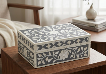 Ivory Vine Bone Inlay Box